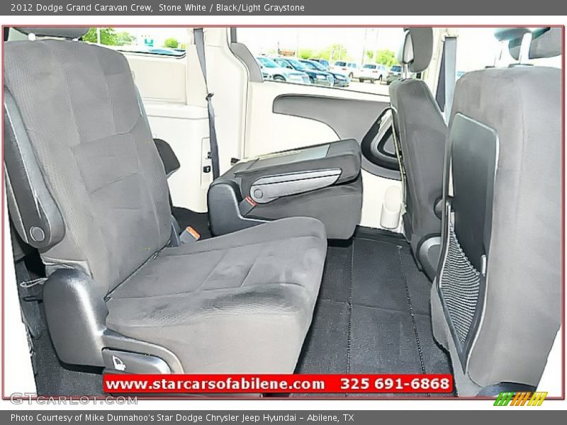 Stone White / Black/Light Graystone 2012 Dodge Grand Caravan Crew