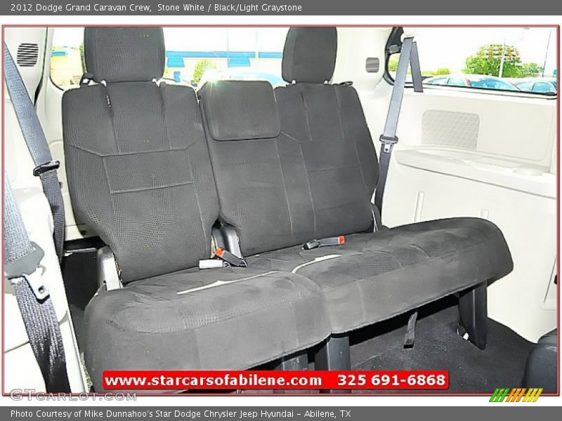 Stone White / Black/Light Graystone 2012 Dodge Grand Caravan Crew