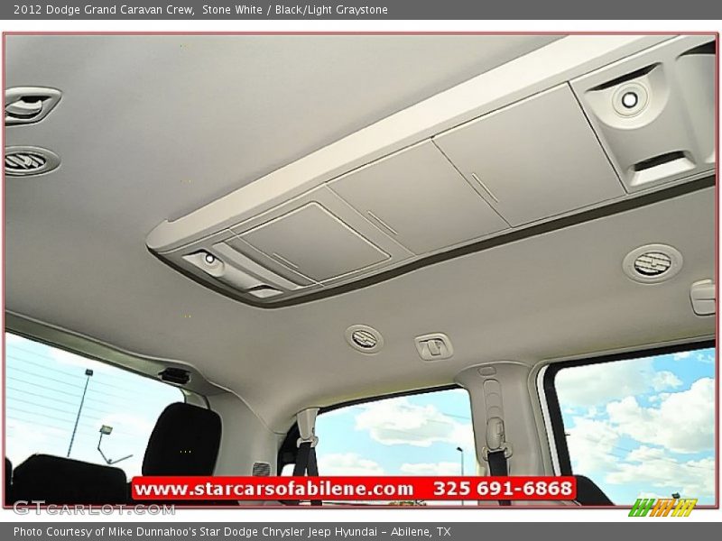Stone White / Black/Light Graystone 2012 Dodge Grand Caravan Crew