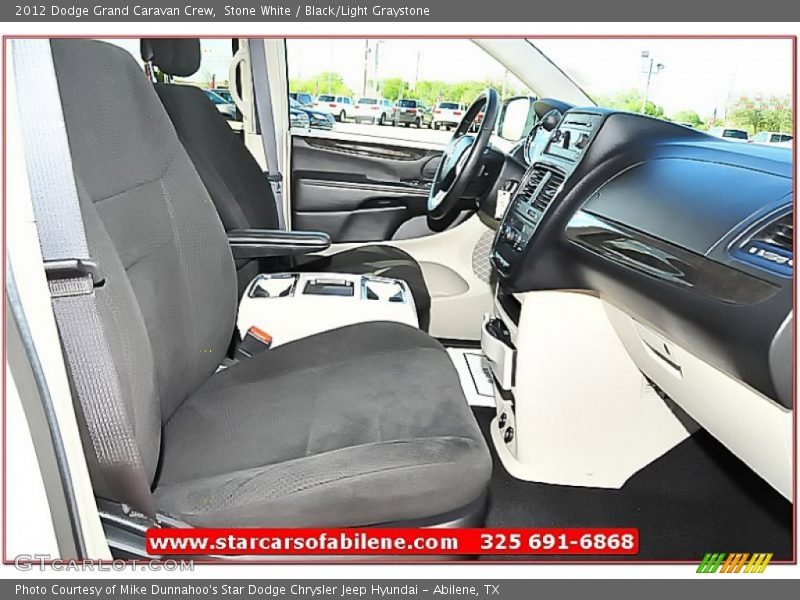 Stone White / Black/Light Graystone 2012 Dodge Grand Caravan Crew