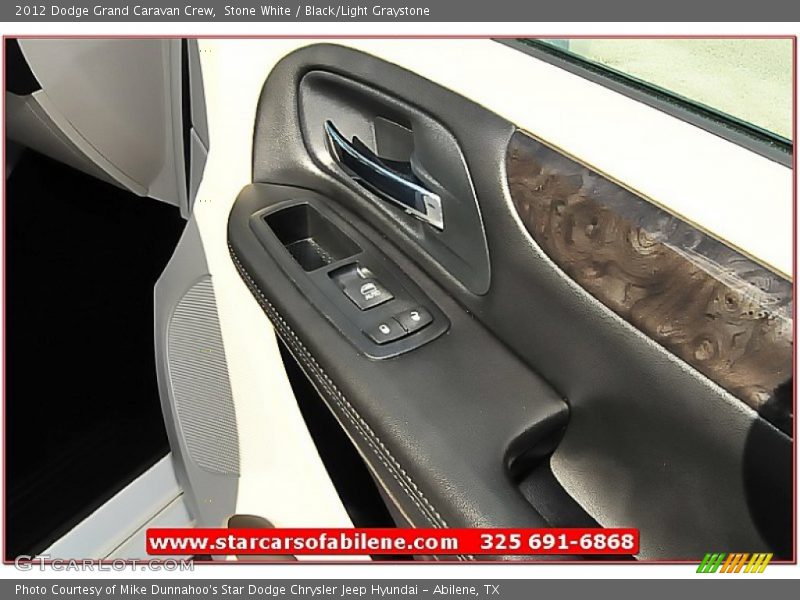 Stone White / Black/Light Graystone 2012 Dodge Grand Caravan Crew