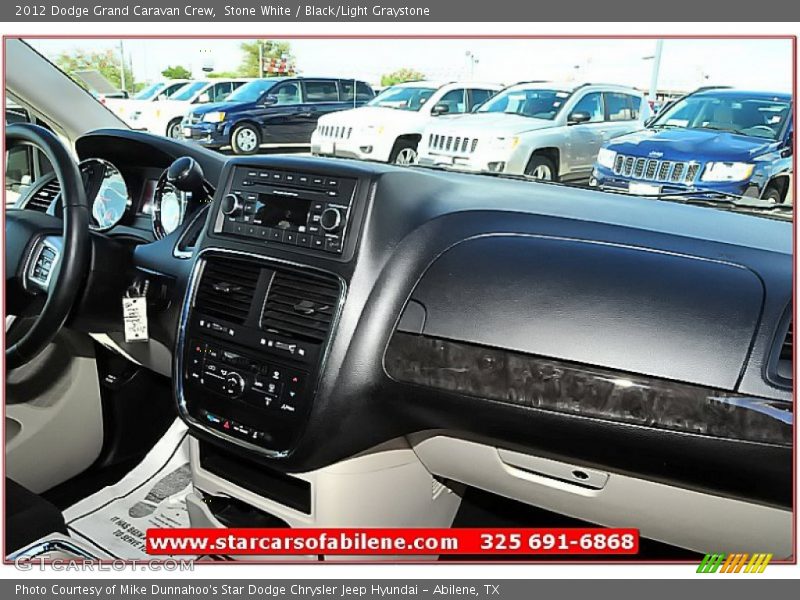 Stone White / Black/Light Graystone 2012 Dodge Grand Caravan Crew