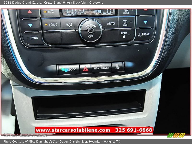 Stone White / Black/Light Graystone 2012 Dodge Grand Caravan Crew