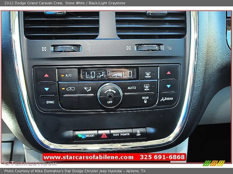 Stone White / Black/Light Graystone 2012 Dodge Grand Caravan Crew
