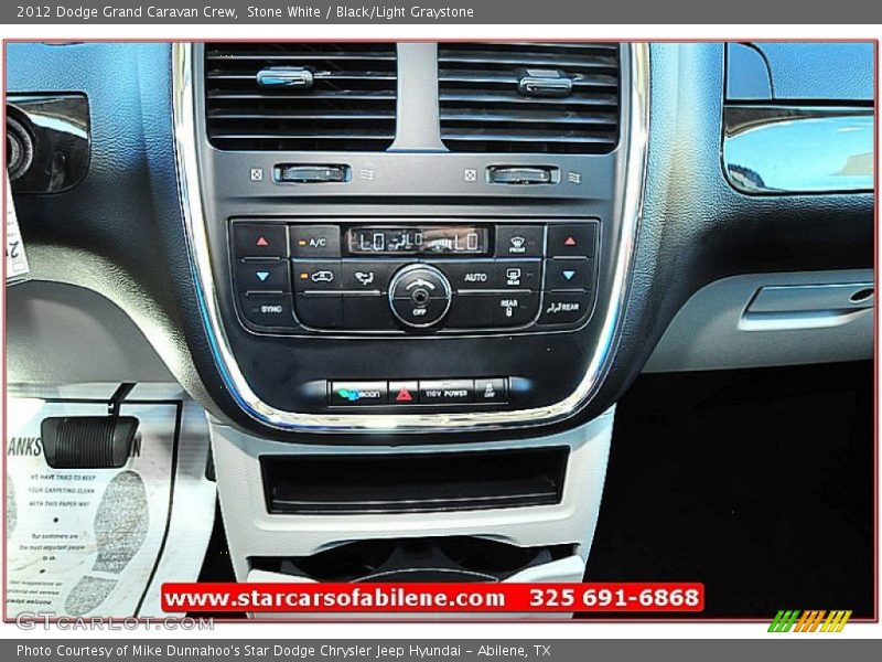 Stone White / Black/Light Graystone 2012 Dodge Grand Caravan Crew