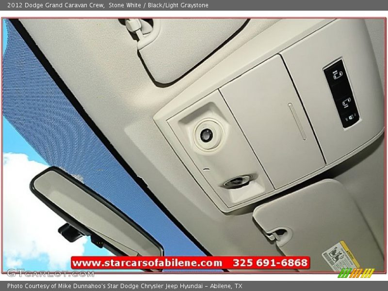Stone White / Black/Light Graystone 2012 Dodge Grand Caravan Crew