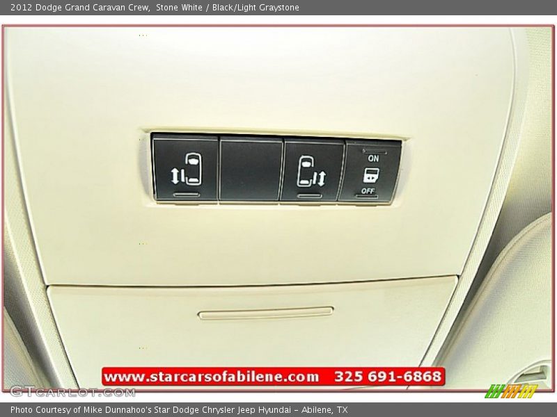 Stone White / Black/Light Graystone 2012 Dodge Grand Caravan Crew