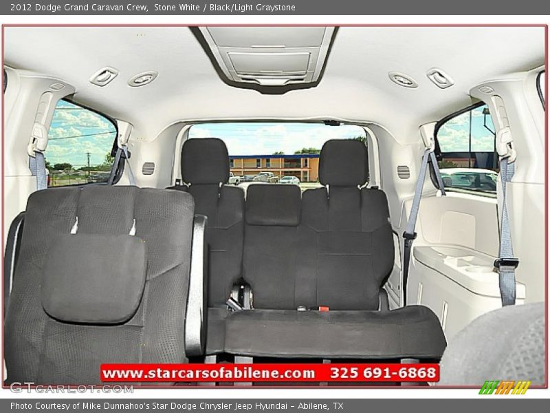 Stone White / Black/Light Graystone 2012 Dodge Grand Caravan Crew