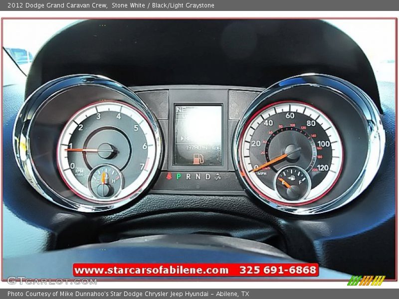 Stone White / Black/Light Graystone 2012 Dodge Grand Caravan Crew