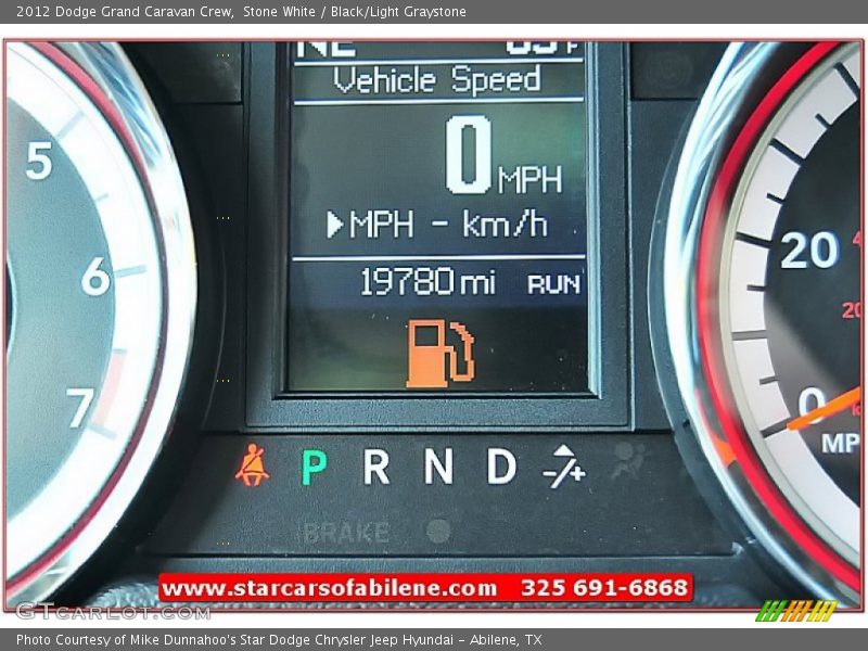 Stone White / Black/Light Graystone 2012 Dodge Grand Caravan Crew