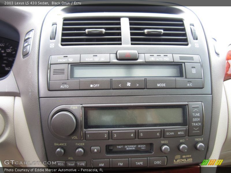 Black Onyx / Ecru 2003 Lexus LS 430 Sedan