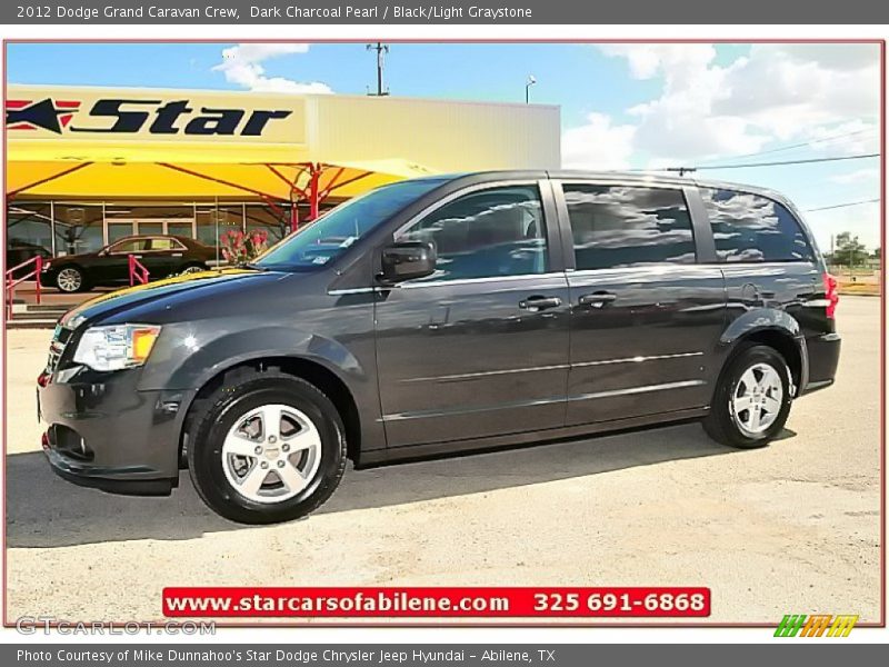 Dark Charcoal Pearl / Black/Light Graystone 2012 Dodge Grand Caravan Crew