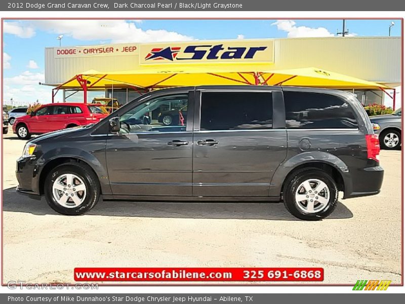 Dark Charcoal Pearl / Black/Light Graystone 2012 Dodge Grand Caravan Crew