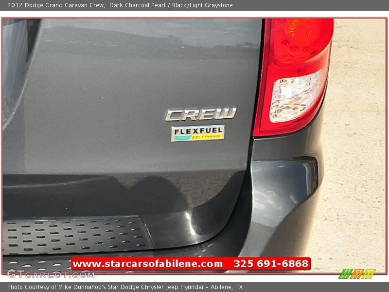 Dark Charcoal Pearl / Black/Light Graystone 2012 Dodge Grand Caravan Crew