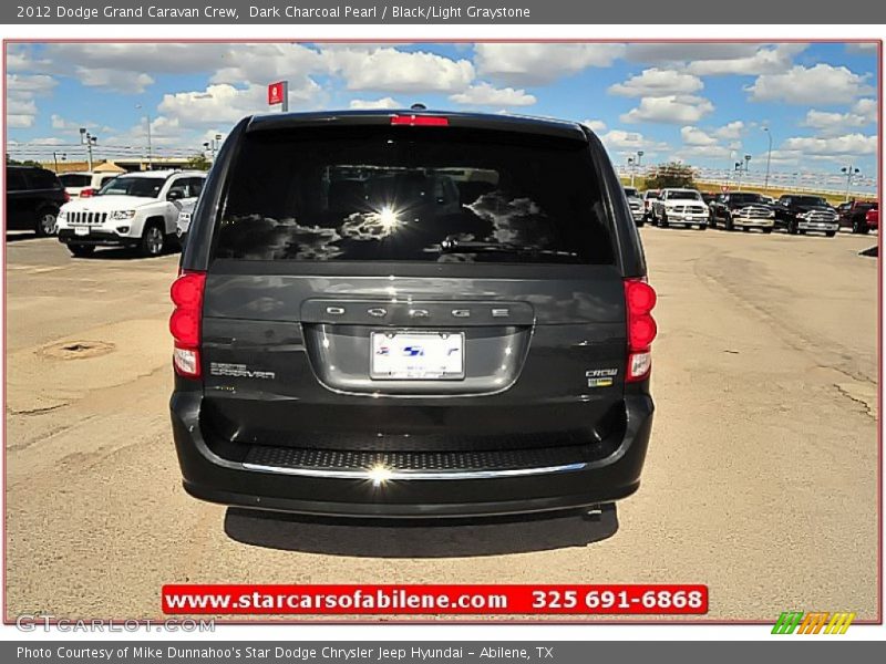 Dark Charcoal Pearl / Black/Light Graystone 2012 Dodge Grand Caravan Crew