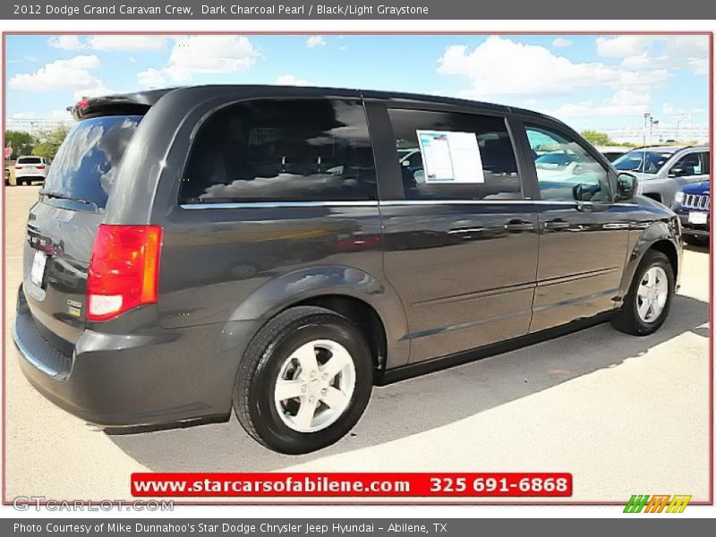 Dark Charcoal Pearl / Black/Light Graystone 2012 Dodge Grand Caravan Crew