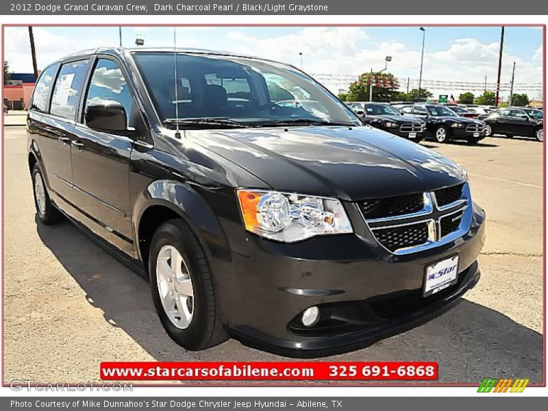 Dark Charcoal Pearl / Black/Light Graystone 2012 Dodge Grand Caravan Crew