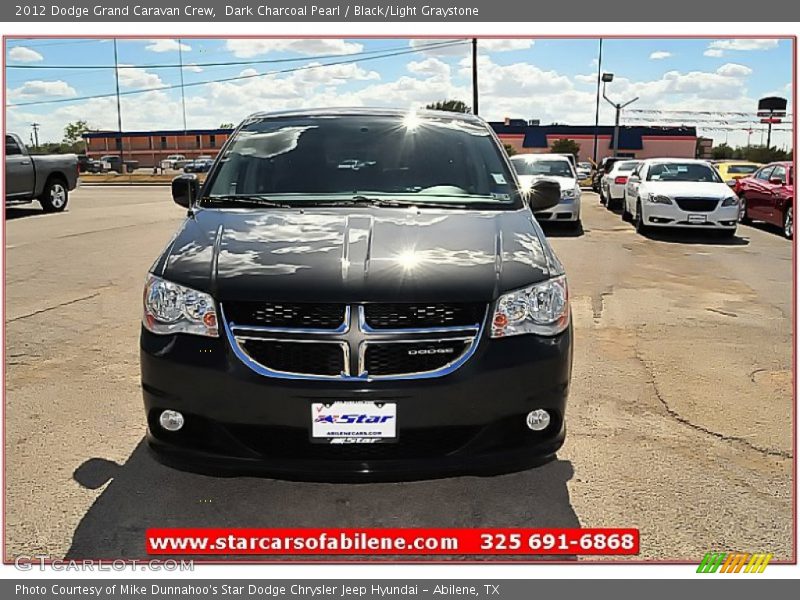 Dark Charcoal Pearl / Black/Light Graystone 2012 Dodge Grand Caravan Crew