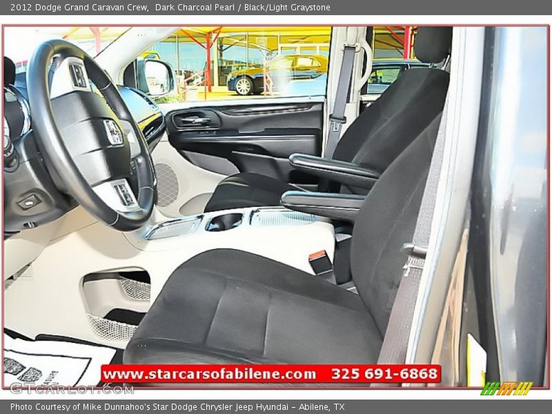 Dark Charcoal Pearl / Black/Light Graystone 2012 Dodge Grand Caravan Crew