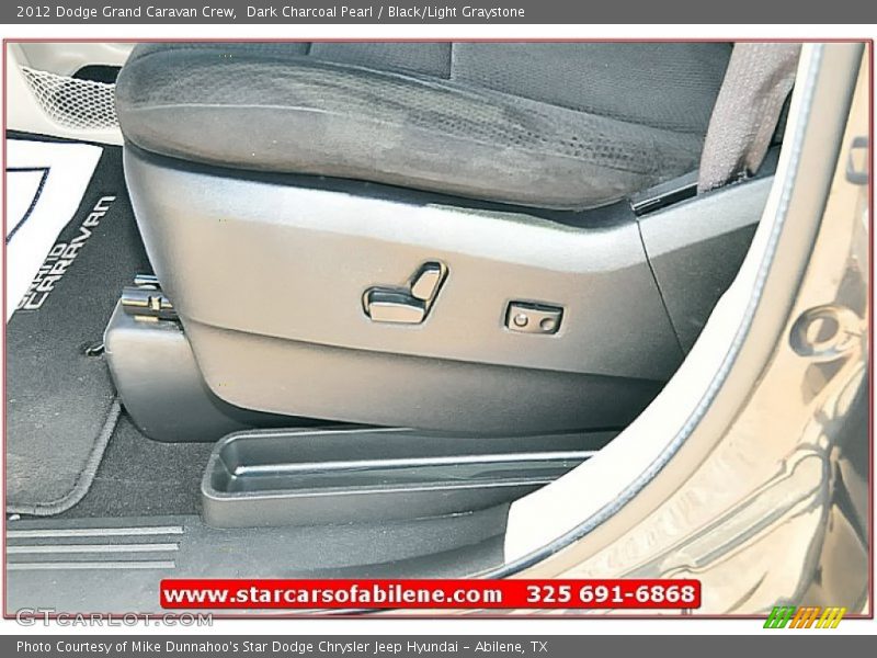 Dark Charcoal Pearl / Black/Light Graystone 2012 Dodge Grand Caravan Crew