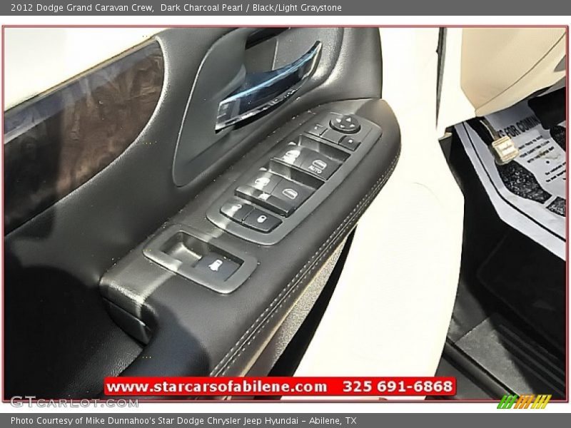 Dark Charcoal Pearl / Black/Light Graystone 2012 Dodge Grand Caravan Crew