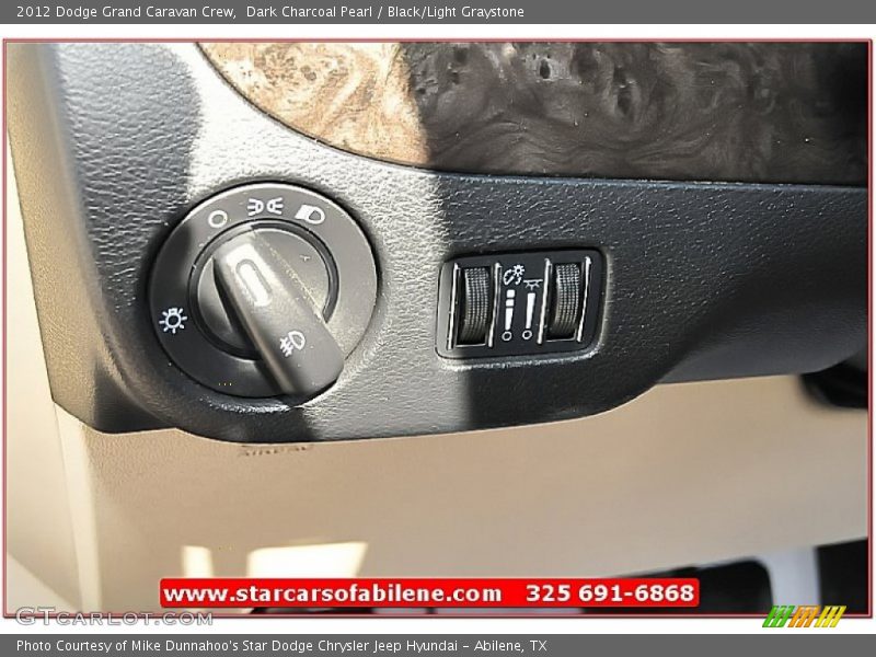 Dark Charcoal Pearl / Black/Light Graystone 2012 Dodge Grand Caravan Crew