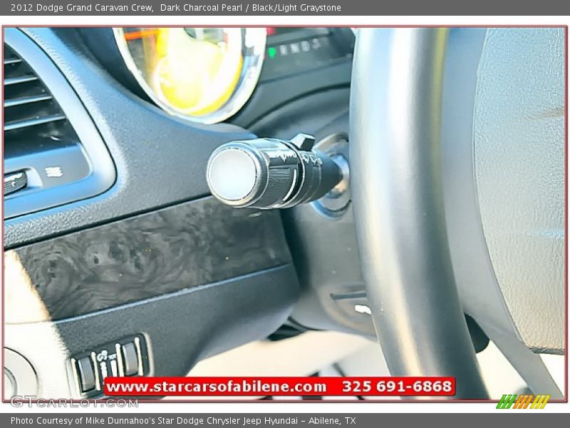 Dark Charcoal Pearl / Black/Light Graystone 2012 Dodge Grand Caravan Crew