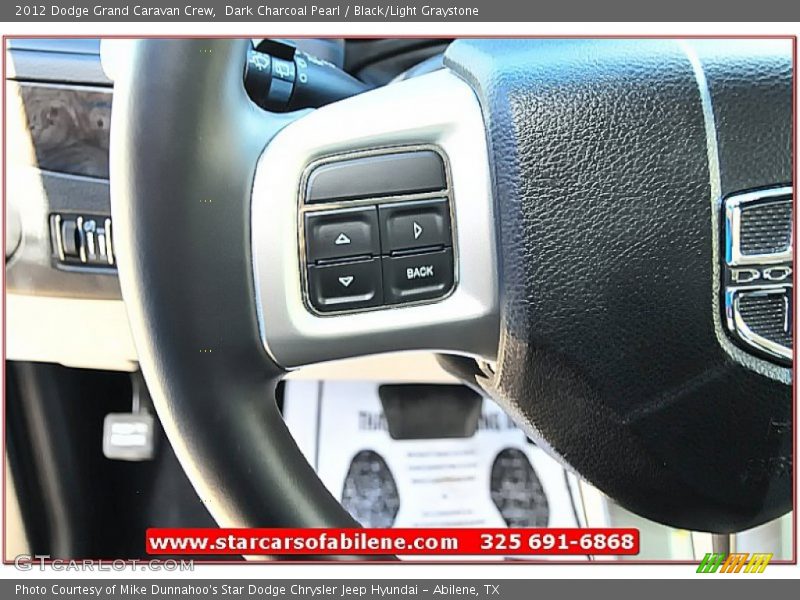Dark Charcoal Pearl / Black/Light Graystone 2012 Dodge Grand Caravan Crew