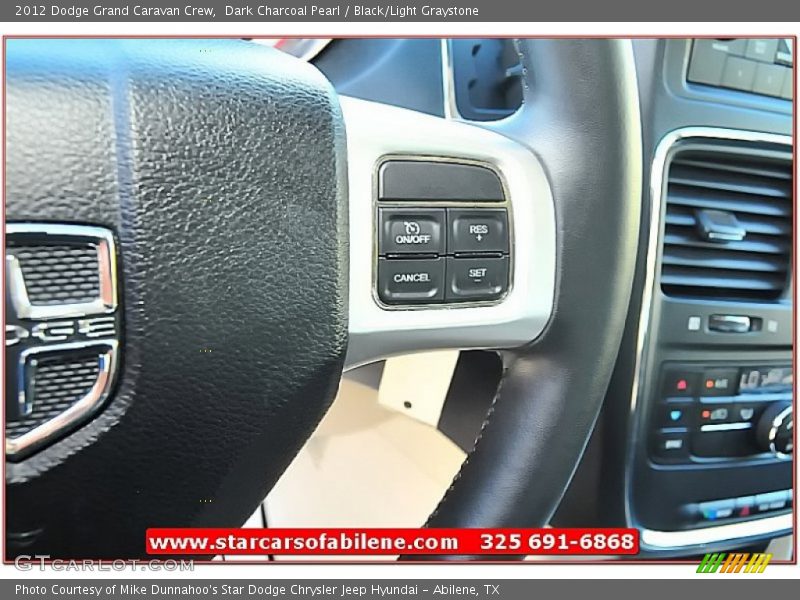 Dark Charcoal Pearl / Black/Light Graystone 2012 Dodge Grand Caravan Crew