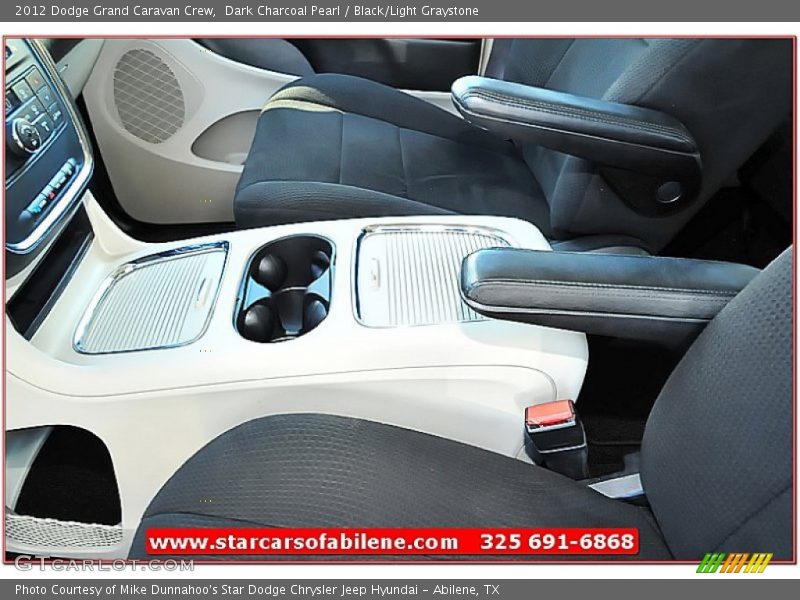 Dark Charcoal Pearl / Black/Light Graystone 2012 Dodge Grand Caravan Crew