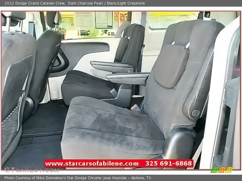 Dark Charcoal Pearl / Black/Light Graystone 2012 Dodge Grand Caravan Crew