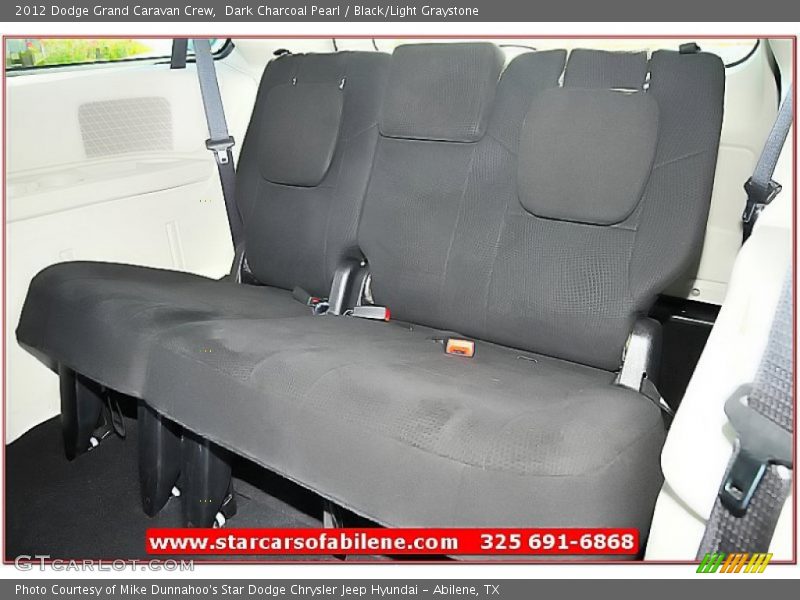 Dark Charcoal Pearl / Black/Light Graystone 2012 Dodge Grand Caravan Crew