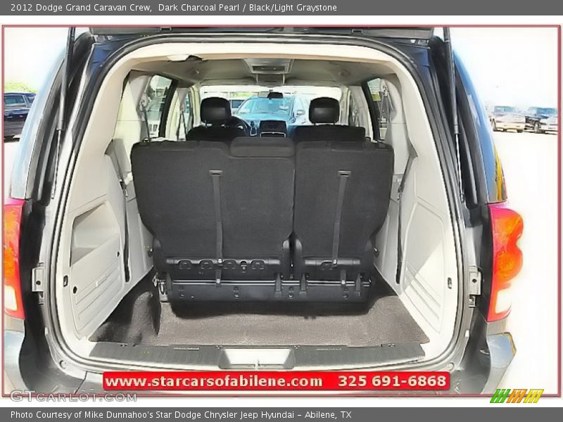 Dark Charcoal Pearl / Black/Light Graystone 2012 Dodge Grand Caravan Crew