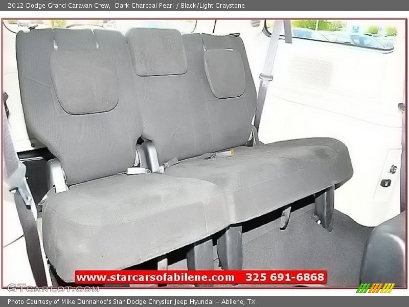 Dark Charcoal Pearl / Black/Light Graystone 2012 Dodge Grand Caravan Crew