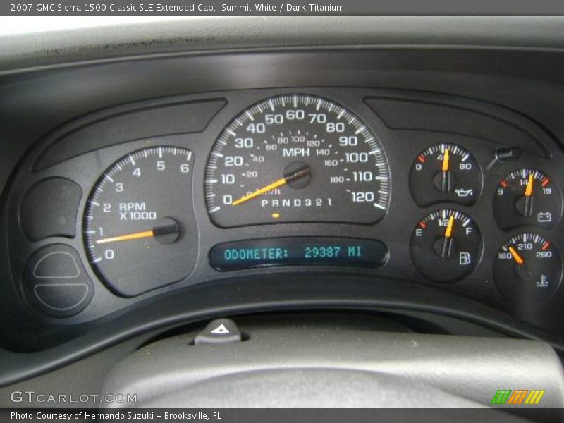 Summit White / Dark Titanium 2007 GMC Sierra 1500 Classic SLE Extended Cab