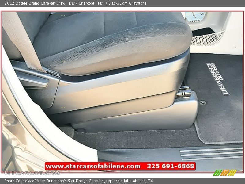 Dark Charcoal Pearl / Black/Light Graystone 2012 Dodge Grand Caravan Crew