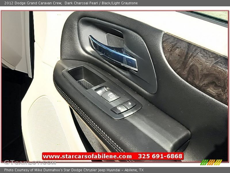 Dark Charcoal Pearl / Black/Light Graystone 2012 Dodge Grand Caravan Crew