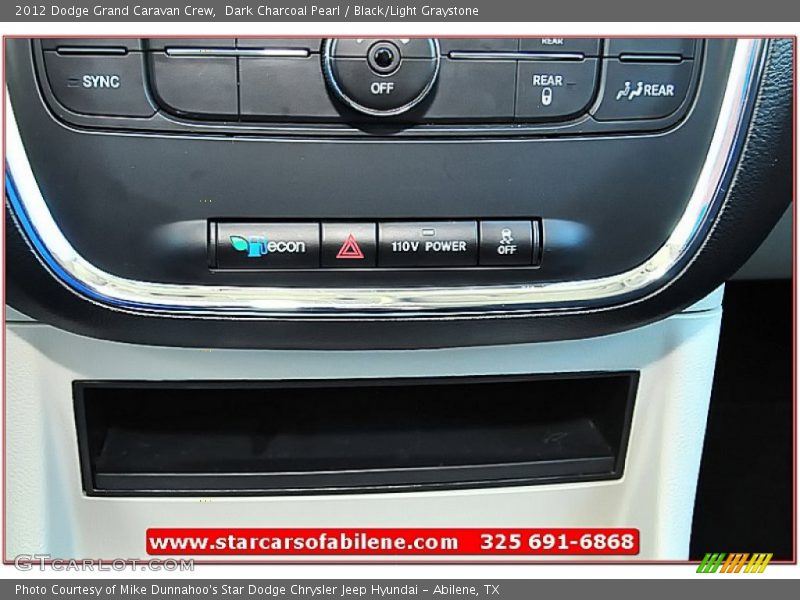 Dark Charcoal Pearl / Black/Light Graystone 2012 Dodge Grand Caravan Crew