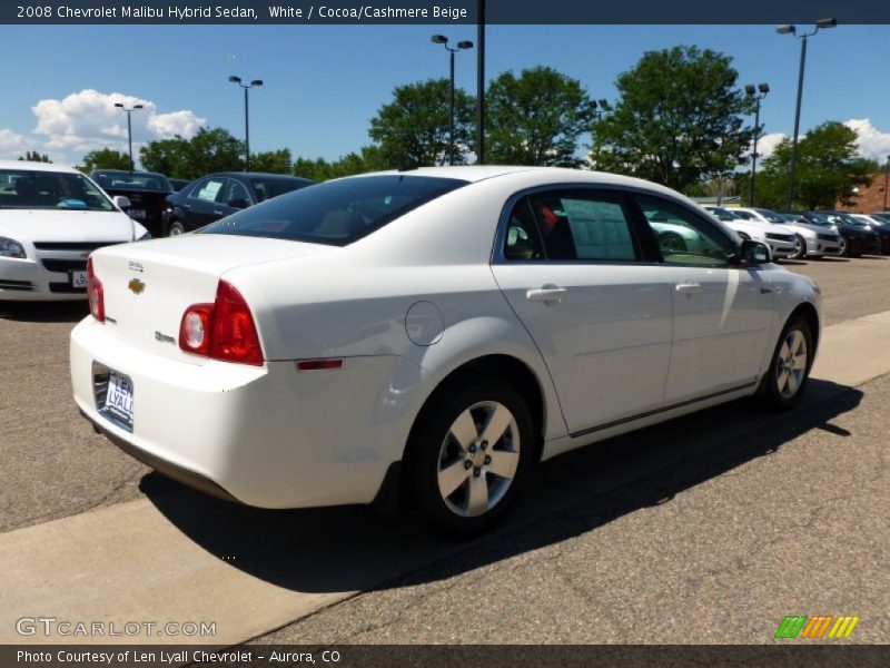 White / Cocoa/Cashmere Beige 2008 Chevrolet Malibu Hybrid Sedan