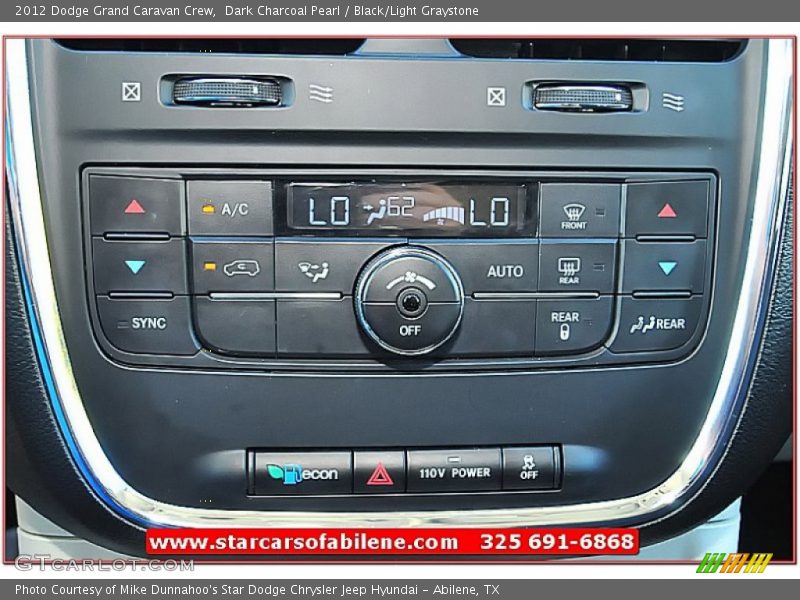 Dark Charcoal Pearl / Black/Light Graystone 2012 Dodge Grand Caravan Crew