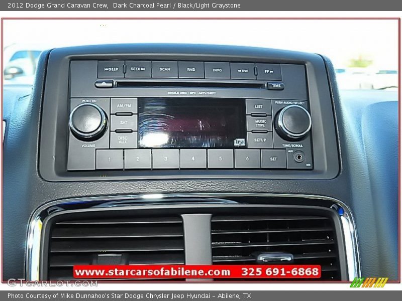 Dark Charcoal Pearl / Black/Light Graystone 2012 Dodge Grand Caravan Crew
