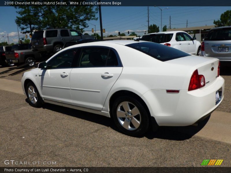White / Cocoa/Cashmere Beige 2008 Chevrolet Malibu Hybrid Sedan