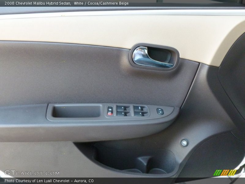 White / Cocoa/Cashmere Beige 2008 Chevrolet Malibu Hybrid Sedan