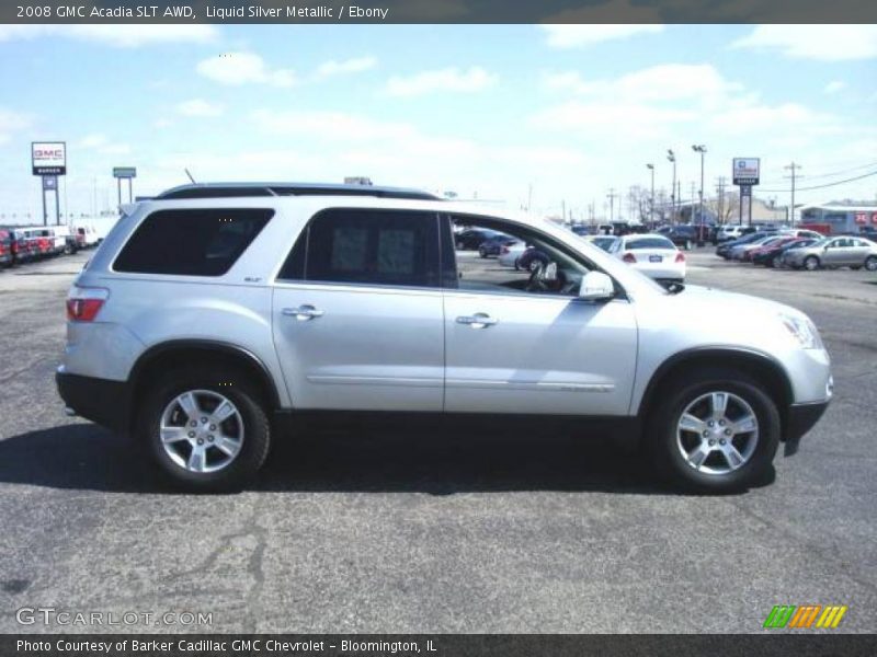 Liquid Silver Metallic / Ebony 2008 GMC Acadia SLT AWD