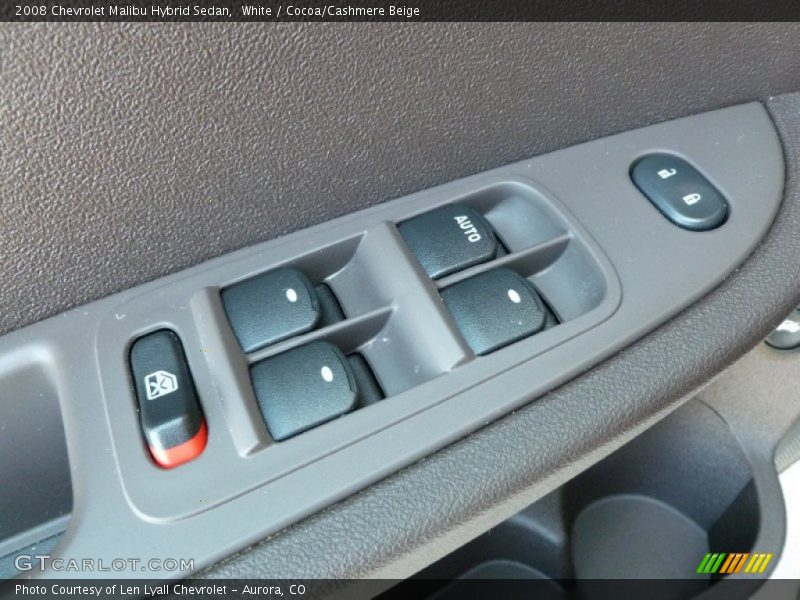 White / Cocoa/Cashmere Beige 2008 Chevrolet Malibu Hybrid Sedan