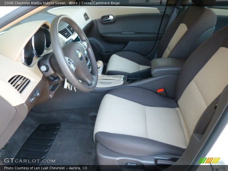 White / Cocoa/Cashmere Beige 2008 Chevrolet Malibu Hybrid Sedan