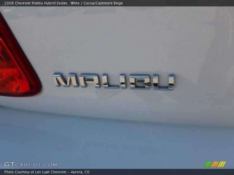 White / Cocoa/Cashmere Beige 2008 Chevrolet Malibu Hybrid Sedan