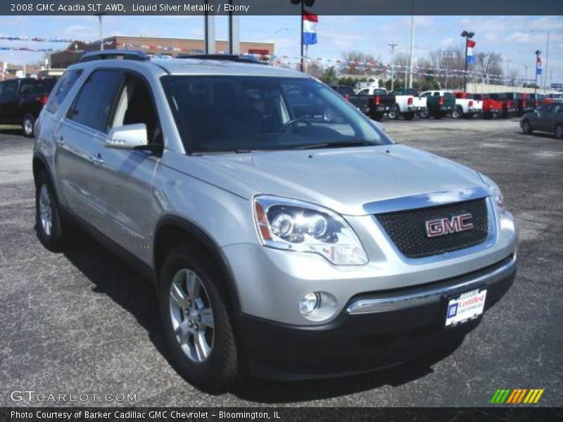 Liquid Silver Metallic / Ebony 2008 GMC Acadia SLT AWD