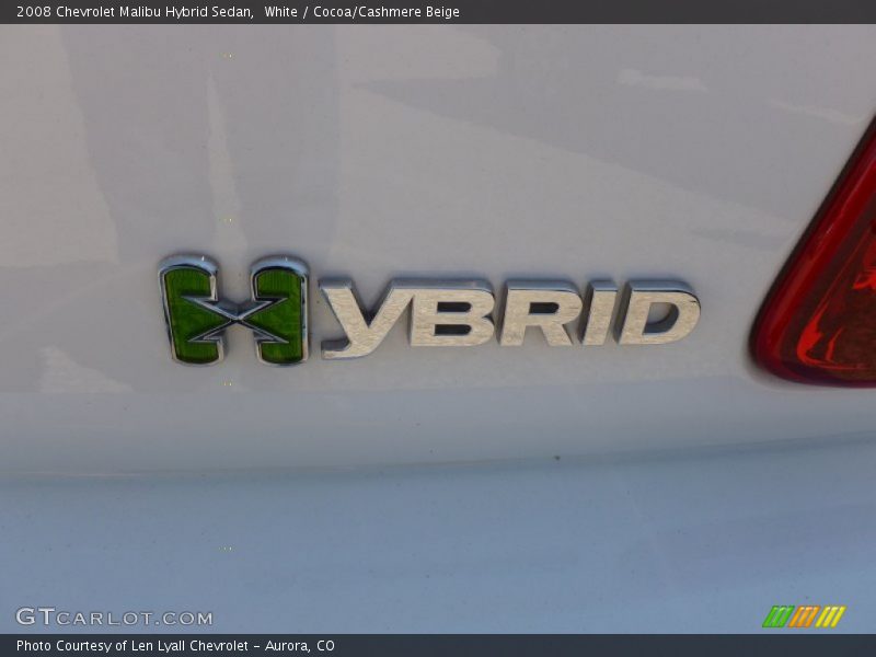 White / Cocoa/Cashmere Beige 2008 Chevrolet Malibu Hybrid Sedan