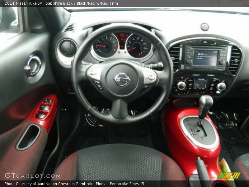 Sapphire Black / Black/Red w/Red Trim 2011 Nissan Juke SV